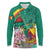 Cameroon National Day Long Sleeve Polo Shirt Cameroun Reunification Monument Lily Flowers