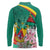 Cameroon National Day Long Sleeve Polo Shirt Cameroun Reunification Monument Lily Flowers