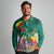 Cameroon National Day Long Sleeve Polo Shirt Cameroun Reunification Monument Lily Flowers