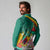 Cameroon National Day Long Sleeve Polo Shirt Cameroun Reunification Monument Lily Flowers