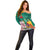 Cameroon National Day Off Shoulder Sweater Cameroun Reunification Monument Lily Flowers