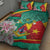 Cameroon National Day Quilt Bed Set Cameroun Reunification Monument Lily Flowers