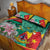 Cameroon National Day Quilt Bed Set Cameroun Reunification Monument Lily Flowers