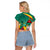 Cameroon National Day Raglan Cropped T Shirt Cameroun Reunification Monument Lily Flowers