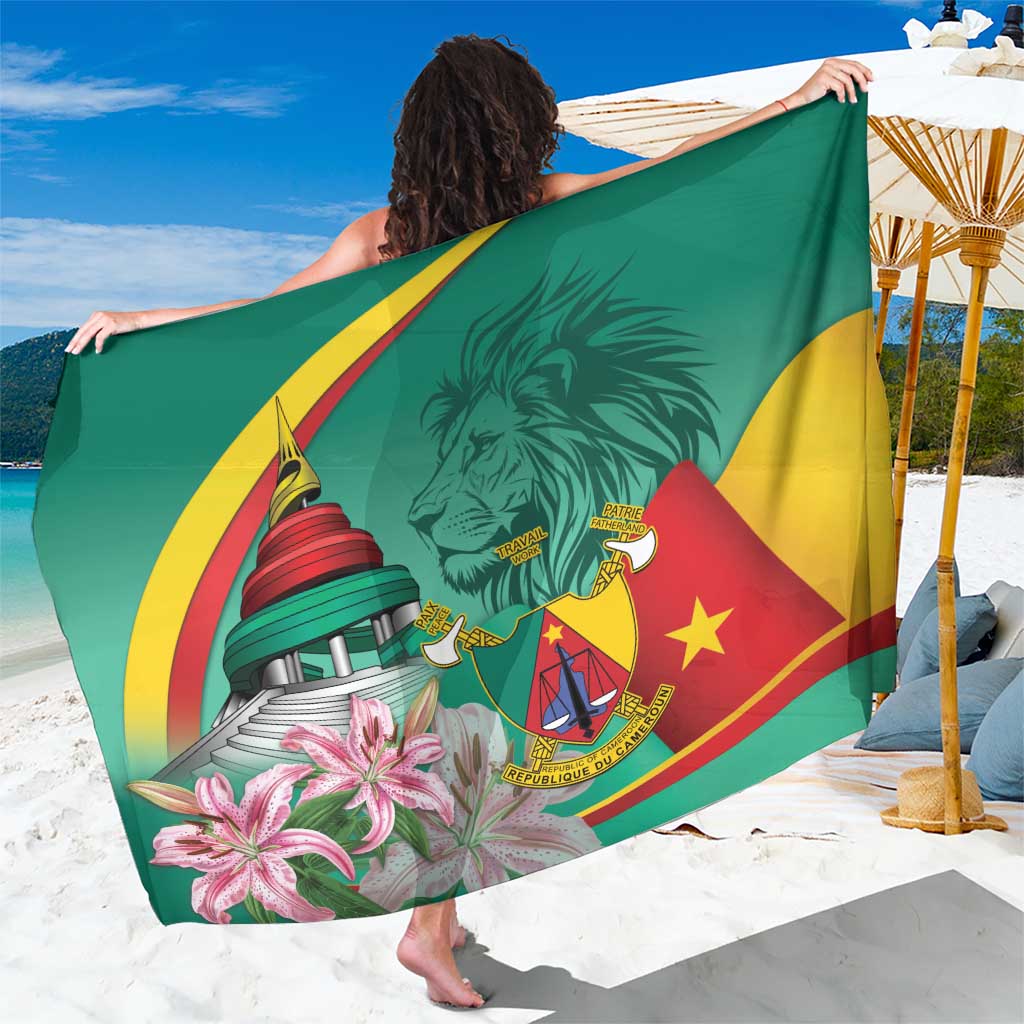 Cameroon National Day Sarong Cameroun Reunification Monument Lily Flowers