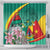 Cameroon National Day Shower Curtain Cameroun Reunification Monument Lily Flowers