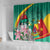 Cameroon National Day Shower Curtain Cameroun Reunification Monument Lily Flowers