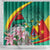 Cameroon National Day Shower Curtain Cameroun Reunification Monument Lily Flowers