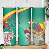 Cameroon National Day Skinny Tumbler Cameroun Reunification Monument Lily Flowers