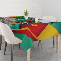 Cameroon National Day Tablecloth Cameroun Reunification Monument Lily Flowers