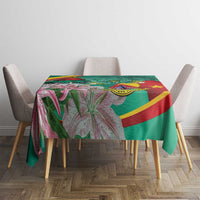 Cameroon National Day Tablecloth Cameroun Reunification Monument Lily Flowers