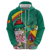 Cameroon National Day Zip Hoodie Cameroun Reunification Monument Lily Flowers