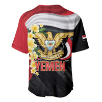 Yemen Unification Day Baseball Jersey Coat Of Arms With Frangipani