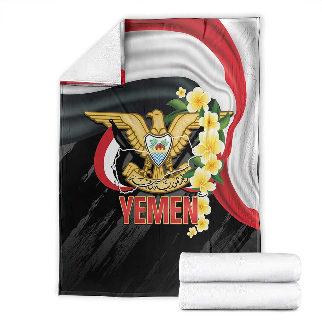 Yemen Unification Day Blanket Coat Of Arms With Frangipani