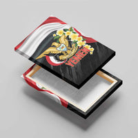 Yemen Unification Day Canvas Wall Art Coat Of Arms With Frangipani
