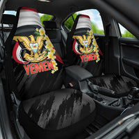 Yemen Unification Day Car Seat Cover Coat Of Arms With Frangipani