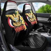 Yemen Unification Day Car Seat Cover Coat Of Arms With Frangipani