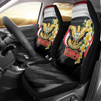 Yemen Unification Day Car Seat Cover Coat Of Arms With Frangipani