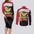 Yemen Unification Day Couples Matching Long Sleeve Bodycon Dress and Long Sleeve Button Shirt Coat Of Arms With Frangipani