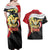 Yemen Unification Day Couples Matching Off Shoulder Maxi Dress and Hawaiian Shirt Coat Of Arms With Frangipani