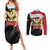 Yemen Unification Day Couples Matching Summer Maxi Dress and Long Sleeve Button Shirt Coat Of Arms With Frangipani