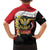 Yemen Unification Day Family Matching Off The Shoulder Long Sleeve Dress and Hawaiian Shirt Coat Of Arms With Frangipani