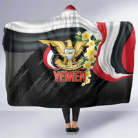 Yemen Unification Day Hooded Blanket Coat Of Arms With Frangipani