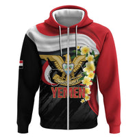 Yemen Unification Day Hoodie Coat Of Arms With Frangipani
