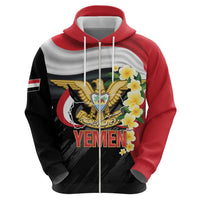 Yemen Unification Day Hoodie Coat Of Arms With Frangipani