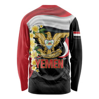 Yemen Unification Day Long Sleeve Shirt Coat Of Arms With Frangipani
