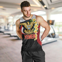 Yemen Unification Day Men Tank Top Coat Of Arms With Frangipani