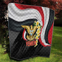 Yemen Unification Day Quilt Coat Of Arms With Frangipani