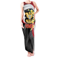 Yemen Unification Day Tank Maxi Dress Coat Of Arms With Frangipani