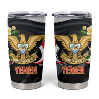 Yemen Unification Day Tumbler Cup Coat Of Arms With Frangipani