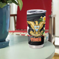 Yemen Unification Day Tumbler Cup Coat Of Arms With Frangipani