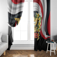 Yemen Unification Day Window Curtain Coat Of Arms With Frangipani