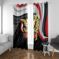 Yemen Unification Day Window Curtain Coat Of Arms With Frangipani