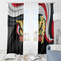 Yemen Unification Day Window Curtain Coat Of Arms With Frangipani