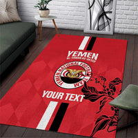 Custom Yemen Football Area Rug Come On Al-Yaman as-Sa'eed