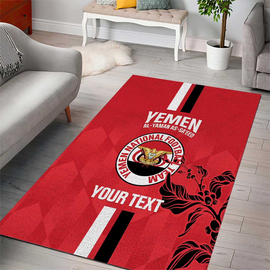 Custom Yemen Football Area Rug Come On Al-Yaman as-Sa'eed