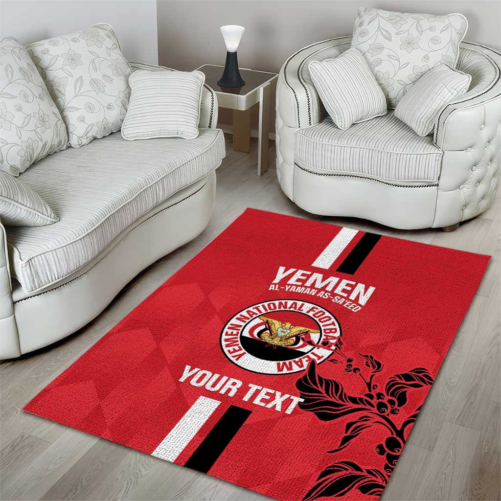 Custom Yemen Football Area Rug Come On Al-Yaman as-Sa'eed