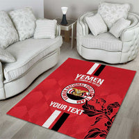 Custom Yemen Football Area Rug Come On Al-Yaman as-Sa'eed