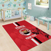 Custom Yemen Football Area Rug Come On Al-Yaman as-Sa'eed