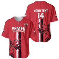 Custom Yemen Football Baseball Jersey Come On Al-Yaman as-Sa'eed