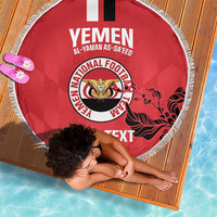 Custom Yemen Football Beach Blanket Come On Al-Yaman as-Sa'eed