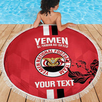 Custom Yemen Football Beach Blanket Come On Al-Yaman as-Sa'eed