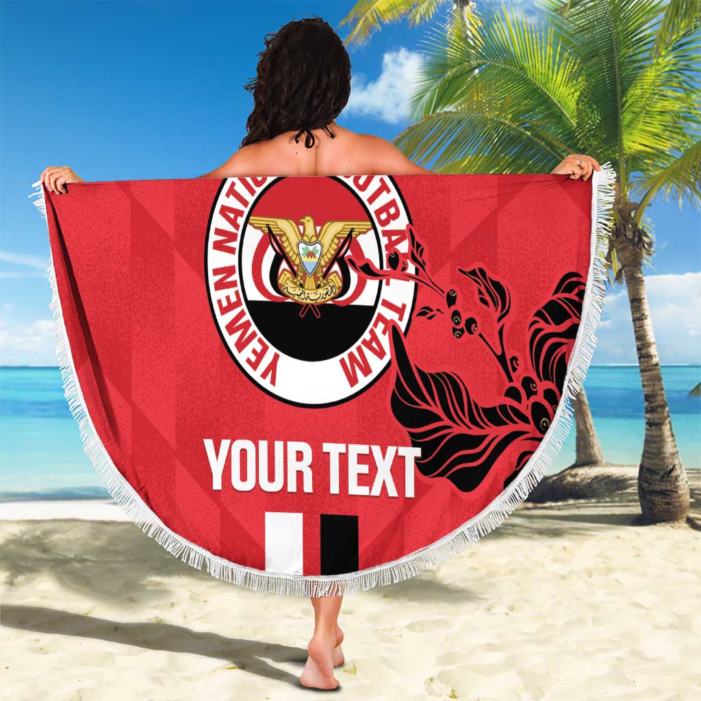Custom Yemen Football Beach Blanket Come On Al-Yaman as-Sa'eed