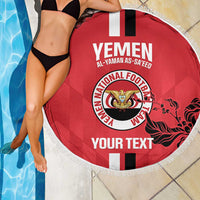Custom Yemen Football Beach Blanket Come On Al-Yaman as-Sa'eed
