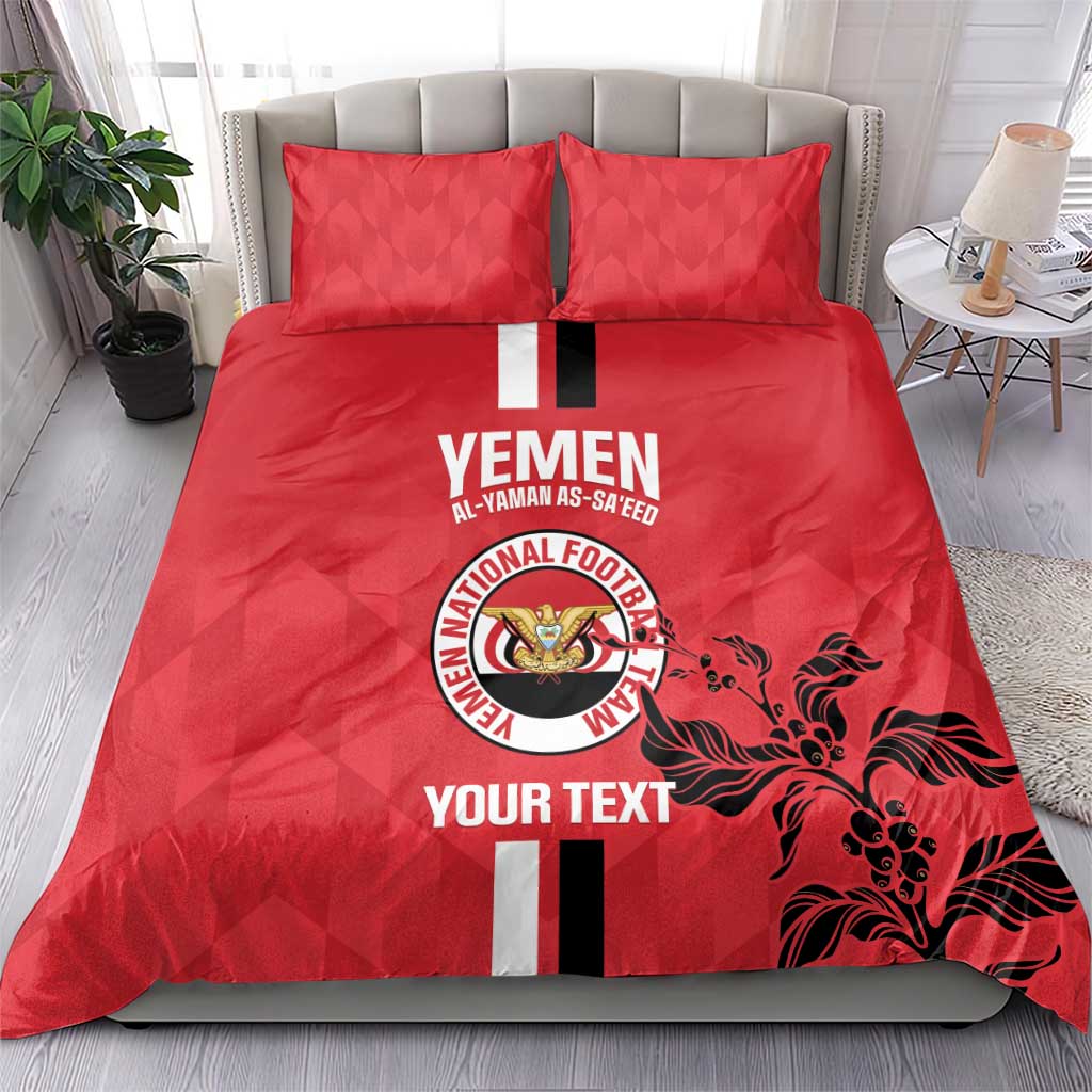 Custom Yemen Football Bedding Set Come On Al-Yaman as-Sa'eed