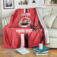 Custom Yemen Football Blanket Come On Al-Yaman as-Sa'eed